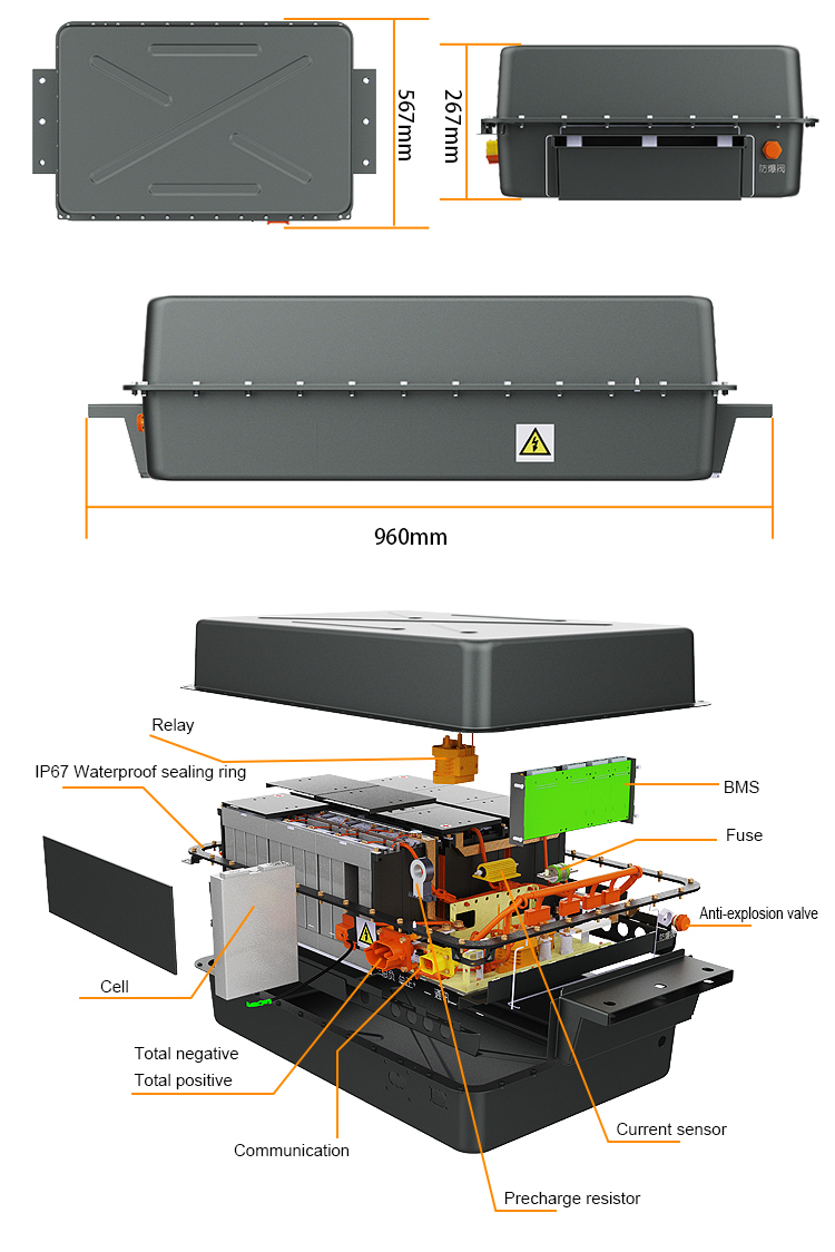 96v 20kwh 30kwh Lithium battery pack for electric car, 144V 100ah 200ah LiFePo4 electric car lithium ev battery pack
