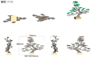 Scultura in Metallo Personalizzata JingYue di Pino <span class=keywords><strong>Bonsai</strong></span> Cinese, Decorazione Artistica Elegante per Soggiorno Moderno - Product Image 5