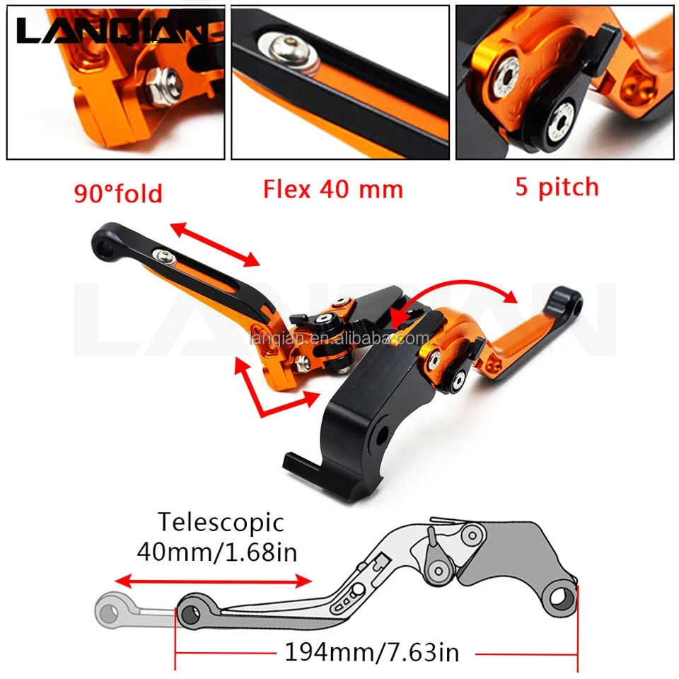 Find Short Brake Clutch Levers SUZUKI 06-10 GSXR 600 750 & 05-06 GSXR 1000 Black&red In Rowland - Foto 8