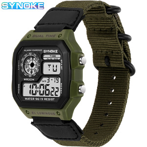Reloj Deportivo Digital con Pantalla LED, Resistente al Agua, con Caja de Plástico y Cristal Cuadrado, Alarma, <span class=keywords><strong>Cronómetro</strong></span>, para Hombre, Venta al Por Mayor - Product Image 3