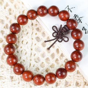 Rosewood <b>Bracelet</b> 19mm Wooden Beads Unisex Everyday Wear Cultural Collectible Jewelry - Product Image 3