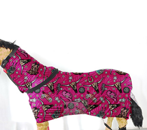 Coperte antimosche traspiranti in rete per cavalli con copricollo - Product Image 2