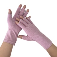 Gants de travail sans doigts pour l'arthrite, gants de compression en coton et élasthanne, anti-douleur pour l'arthrite