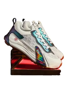Popüler tasarım erkek lace up nefes koşu özel ayakkabılar ile logo lace up sneakers