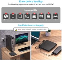 Lecteur Blu-ray externe 5 en 1 USB 3.0 Type-C, lecteur de disques Blu-ray 3D, lecteur/graveur DVD/BD, lecteur Blu-ray portable