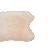 Outil de massage pour peigne Gua Sha en quartz rose-Planche Gua Sha à bord unique pour SPA et thérapie d'acupuncture