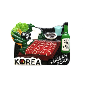 Coréen Tourisme Bibimbap Riz Barbecue Poulet Frit Résine Frigo Aimant Pour Les Touristes - Product Image 5