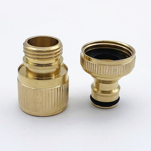 Conector de agua para jardín de latón G1 2 con rosca de conexión rápida para herramientas de riego con manguera - Product Image 3