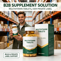 Comprimés multivitaminés pour adultes avec multi-minéraux, complément alimentaire naturel favorisant le bien-être quotidien, 1g/comprimé