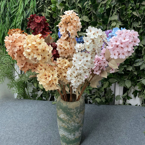 Flores Artificiales Queyiyi, Ramas de Hortensias en Forma de Copo de Nieve de 3 Cabezas, de 30cm a 100cm, para Decoración de Bodas y Hogar - Product Image 1