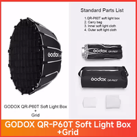 Godox SL100D Photo Dual LED Light Professional Video Studio Light avec 2.8m Stand 60*90cm Softbox QR-P60T Soft Box Lighting Kit