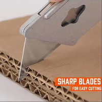Lames de couteau utilitaire rétractables de sécurité trapézoïdale robustes lame de coupe de bureau en acier à haute teneur en carbone revêtement antirouille