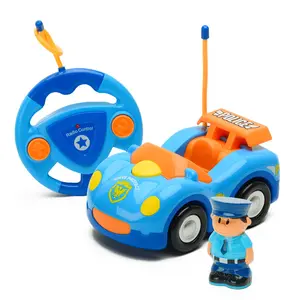 Cartoon R/C Police Car and Race Car Radio Control Toys for Kids