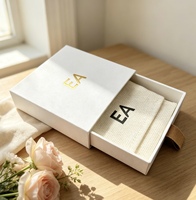 Boîte cadeau de luxe personnalisée pour bijoux faits main, petite, 2 cm, avec tiroir, emballage en papier couché, doublure en éponge, impression UV, logo personnalisé pour