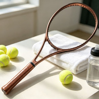 Raquette de tennis en fibre de carbone 3K 12K légère de qualité supérieure, poignée en cuir de 4 1/4 pouces, logo personnalisé, raquette de tennis OEM ODM pour l'entraînement des adultes