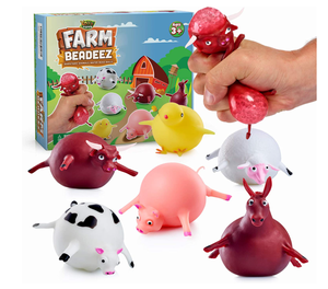 Bolas <span class=keywords><strong>de</strong></span> estrés para niños y adultos, juguetes sensoriales para aliviar el estrés, con cuentas <span class=keywords><strong>de</strong></span> <span class=keywords><strong>agua</strong></span> blando, en forma <span class=keywords><strong>de</strong></span> Animal <span class=keywords><strong>de</strong></span> granja - Product Image 3