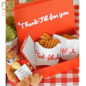 Caja de Embalaje para Restaurante, Caja para Llevar Comida Rápida de Mcdonald's, Contenedor de Alimentos Personalizado, Caja de Papel Desechable para Catering, Caja Negra para Empacar Alimentos - Product Image 2