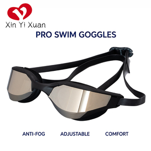 Gafas de natación personalizadas Xinyixuan antivaho con protección UV, sello de silicona ajustable, impermeables, para adultos, para entrenamiento. - Product Image 5