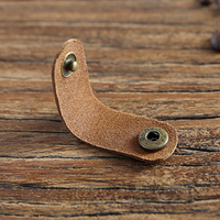 Organisateur de câbles en cuir Crazy Horse pour écouteurs, ordinateur de bureau, câbles USB, lignes de casques et autres cordons