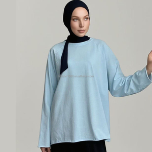 ملابس إسلامية من ويلسون، بلوزات محتشمة من القطن، قمصان فضفاضة عالية الجودة من القطن المريح - Product Image 1