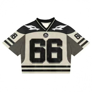 Camiseta Deportiva Informal de Rugby, Estilo <span class=keywords><strong>Retro</strong></span> <span class=keywords><strong>Europeo</strong></span> y Americano, Camiseta de Manga Corta, Estilo Hip-hop, Camiseta Deportiva de Calle - Product Image 4
