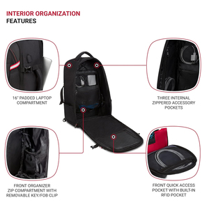 Mochilas Antirrobo para Negocios, <span class=keywords><strong>con</strong></span> Logotipo Personalizado, Expandibles, para Viajes, Trabajo, <span class=keywords><strong>con</strong></span> Puerto de Carga USB - Product Image 4
