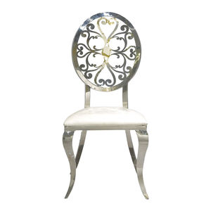 Sillas de Comedor Personalizadas de Alta Calidad en Oro, Plata y Acero Inoxidable para Banquetes de Hotel y Bodas - Product Image 5