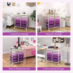 Chariot de rangement de cuisine multi-niveaux avec roulettes, chariot utilitaire pour la maison, la cuisine et la salle de bain, étagère de rangement robuste à roulettes - Product Image 5