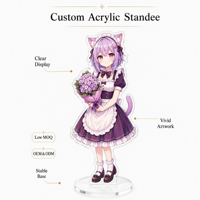 Standee Akrilik Karakter Anime dengan Relief Embos dan Pencetakan UV Dua Sisi untuk Dekorasi Meja