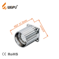 Connecteur mâle WEIPU circulaire IP67 20A 300V connecteur de câble d'alimentation à sertir à bride carrée