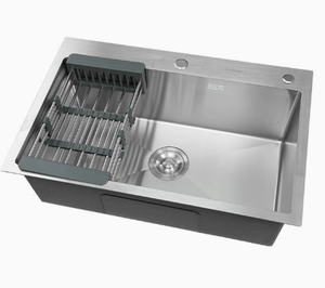 Black Kitchen Sink Stainless Steel Nano Coating <b>Scratch</b> Resistant Single Bowl - Product Image 6