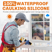 Calfeutrage en silicone tout usage adhésif en silicone résistant aux moisissures mastic en silicone transparent et imperméable à l'eau adhérence plus forte gel résistant au soleil