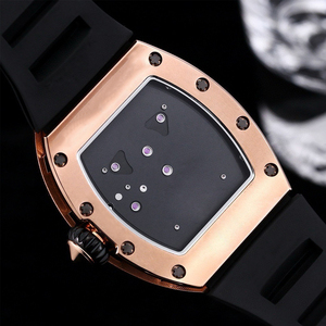 Reloj Mecánico para <span class=keywords><strong>Hombre</strong></span> de Alta Calidad con Caja de Oro Rosa, Esfera Luminosa con Dragón Oriental, Elegante y Lujoso, Resistente al Agua - Product Image 4