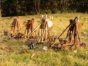 Modè<span class=keywords><strong>le</strong></span> de <span class=keywords><strong>trebuchet</strong></span> à contrepoids en bois vintage, modè<span class=keywords><strong>le</strong></span> de puzzle en bois 3D à monter soi-même, puzzle 3D - Product Image 2
