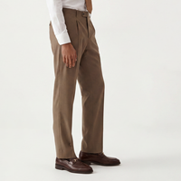 Pantalon de Costume Homme Slim Fit Extensible en Mélange de Laine de Haute Qualité, Style Business Casual