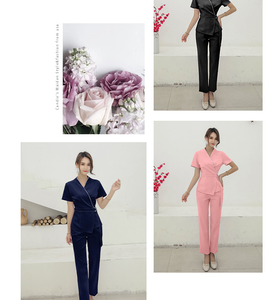 <span class=keywords><strong>Esthéticienne</strong></span> vêtements pédicure bain de pieds technicien vêtements costume hôtel salon de beauté travail vêtements technicien salopette - Product Image 5