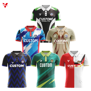 Kaus Jersey sepak bola pria kaus latihan sepak bola hitam tim kustom kaus sepak bola musim panas dengan Logo bordir WO-X2506 - Product Image 1