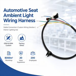 Faisceau de câblage personnalisé pour éclairage d'ambiance des sièges automobiles, assemblage de câbles d'éclairage intérieur de voiture OEM ODM - Product Image 1