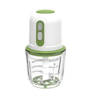 Hachoir Électrique Domestique 300W Mini 0.5L en Acier Inoxydable Certifié CE, Broyeur à Viande et Légumes à 8 Lames, Double Vitesse