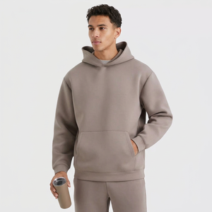Ensemble de survêtement deux pièces hiver en polaire écologique, imprimé délavé, respirant, léger, avec strass, gris taupe uni - Product Image 1