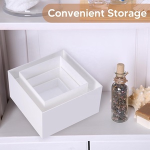 Tùy chỉnh Trắng Acrylic Cube hộp cho giả nhân tạo thực phẩm hiển thị truy cập hiển thị - Product Image 5