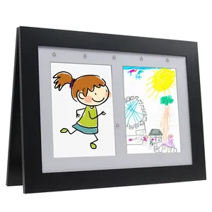 Marco de arte para niños, marco de exhibición de arte Simple y Popular, decoración montada en la pared, abierta, frontal, obra de arte cambiable