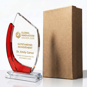 Trophée en <span class=keywords><strong>cristal</strong></span> personnalisé en forme de voilier, plaque en verre colorée gravée sur mesure pour récompense d'entreprise, cadeaux de reconnaissance - Product Image 6