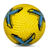 Ballon de football taille 5 professionnel, léger, personnalisé, en PU thermocollé, avec motif tissé et double miroir