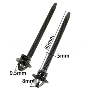 Attaches-câbles auto-bloquants en nylon blanc et noir 3*100/120 4*150/200, attaches rapides pour voiture, fixation à ailettes, fixation par poussée - Product Image 2