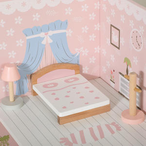 Mini princesa <span class=keywords><strong>de</strong></span> madera para <span class=keywords><strong>casa</strong></span> <span class=keywords><strong>de</strong></span> <span class=keywords><strong>muñecas</strong></span> con accesorios, modelo <span class=keywords><strong>de</strong></span> muebles DIY y juego <span class=keywords><strong>de</strong></span> juguetes suaves para niñas - Product Image 4