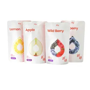 Экологически чистые ламинированные пластиковые пакеты для сухих фруктов с принтом логотипа на молнии, вертикальные подставки