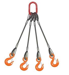 スイング高ストレングスワイヤロープケーブルスリングセット4脚建設機械リフティングチェーンスリングアセンブリISO9001 - Product Image 2