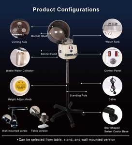 Bán Buôn Chuyên Nghiệp Micro Mist Tóc Steamer Máy Wall-Mount Salon Tóc Steamer Điều Trị Máy - Product Image 6