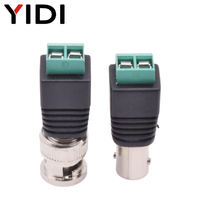 Cobre macho hembra DC Jack Q9 BNC tornillo Terminal LED tira luces CCTV cámara de vigilancia accesorios adaptador enchufe certificado CE